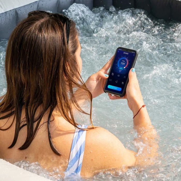 Надуваемо джакузи Intex PureSpa Greystone Bubble Deluxe, 6 места, 239