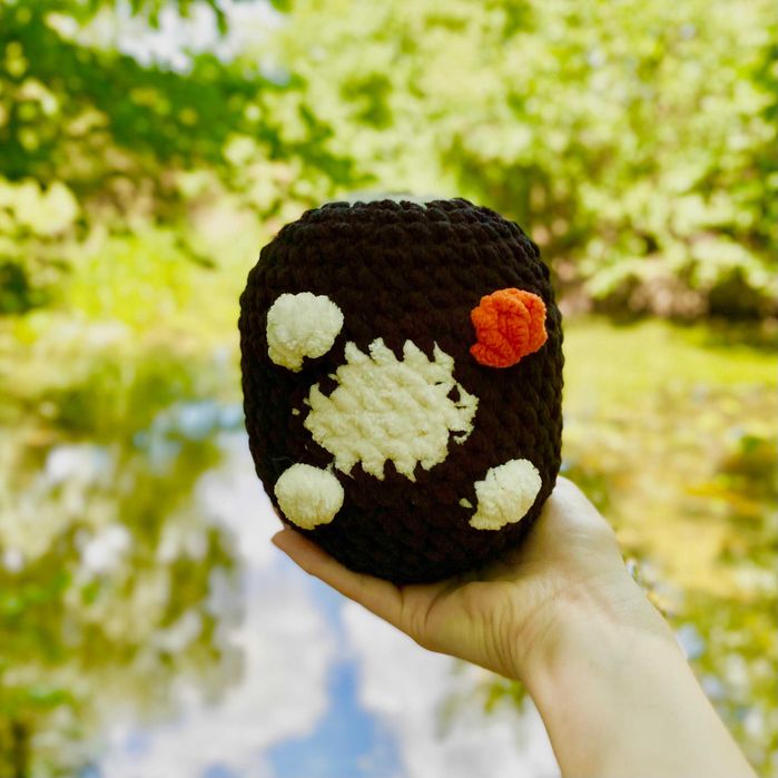 Jucarie crosetata amigurumi pisica calico 21 cm handmade