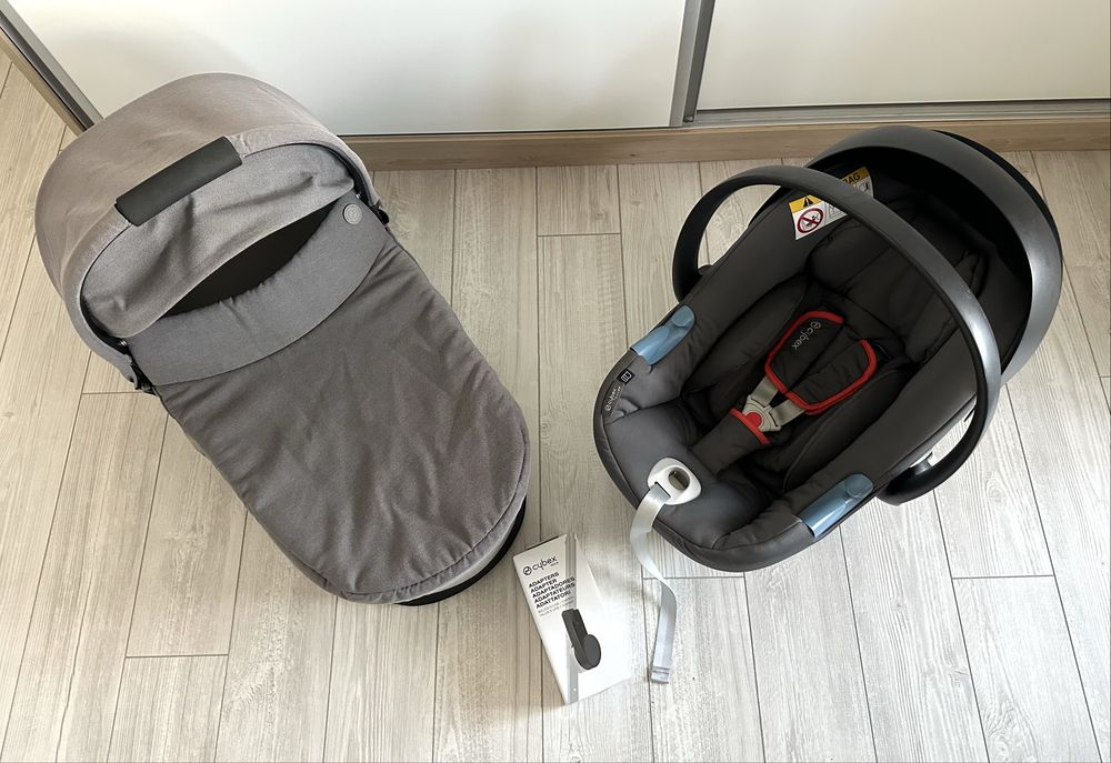 Кош за новородено Cybex Balios Cot S, кош за кола Cybex Aton + адаптери Cybex