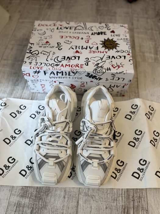 Dolce&gabbana-white-gray-low-top