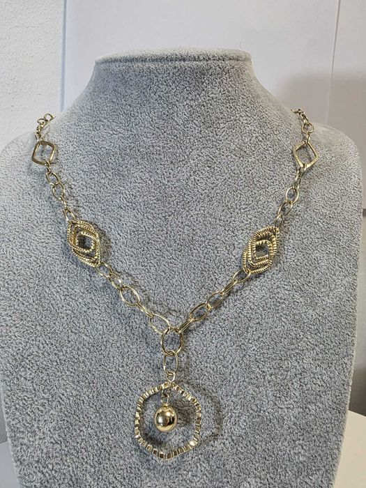 Lanț din Aur 14K Damă 6.5 g cu Zale Decorative și Pandantiv Elegant