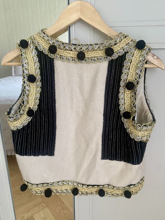 Vesta din lana cu aplicatii Manoush, masura 36/S