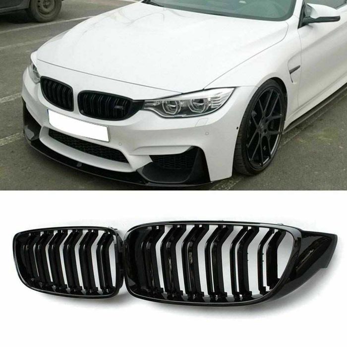 Бъбреци за BMW F32 / F33 / F36 (2013+) Черен Гланц Двойни