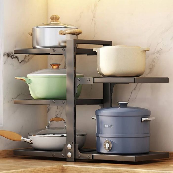 Полка-органайзер под раковину, металлическая, 2 уровня