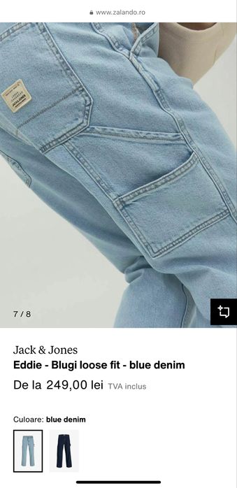 Jack & Jones Eddie - Jeans/Blugi loose fit - blue denim