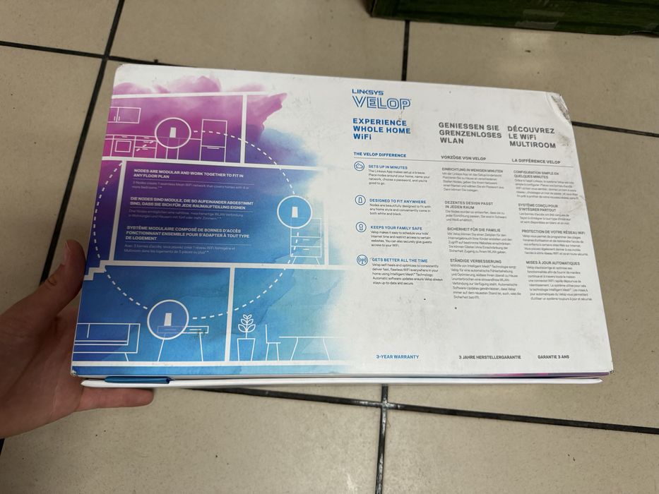 Sistem routere Wi-Fi Tri-Band Linksys Velop AC6600 ca noi, stare super