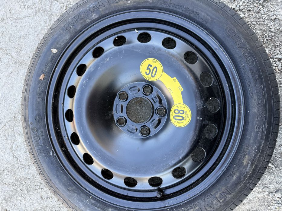 Kit Roata rezerva slim cric Volvo XC60, V70, S60, S80 (T125/80 R17) - COD: 31302356