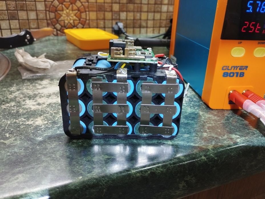 Перепаковка аккумулятора ледобура(шуруповерта)