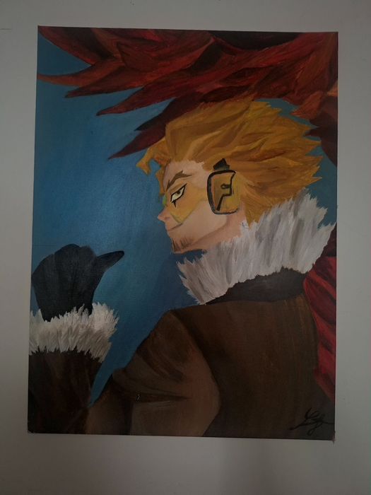 Pictura in acrilic - Hawks - My Hero Academia - medie
