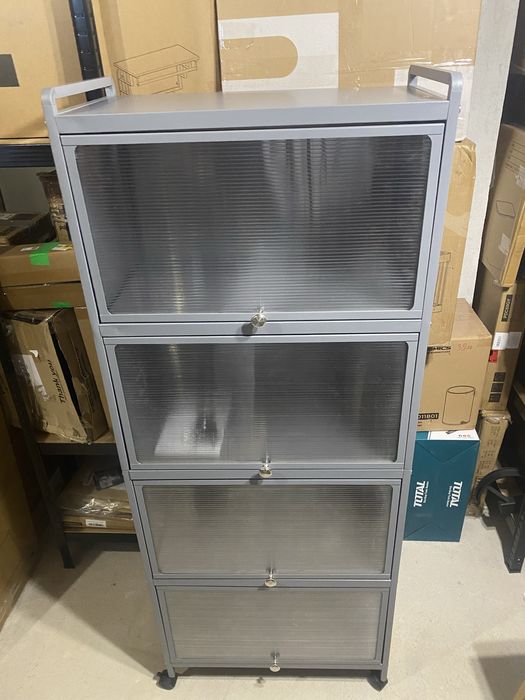 Метален кухненски шкаф на колелца costway