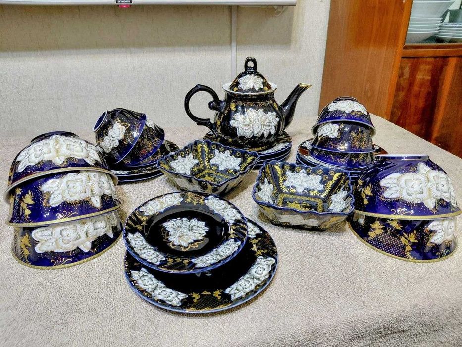 Чайный сервиз кобальт (Китай, Мина)