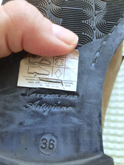 Pantofi cu siret piele 36