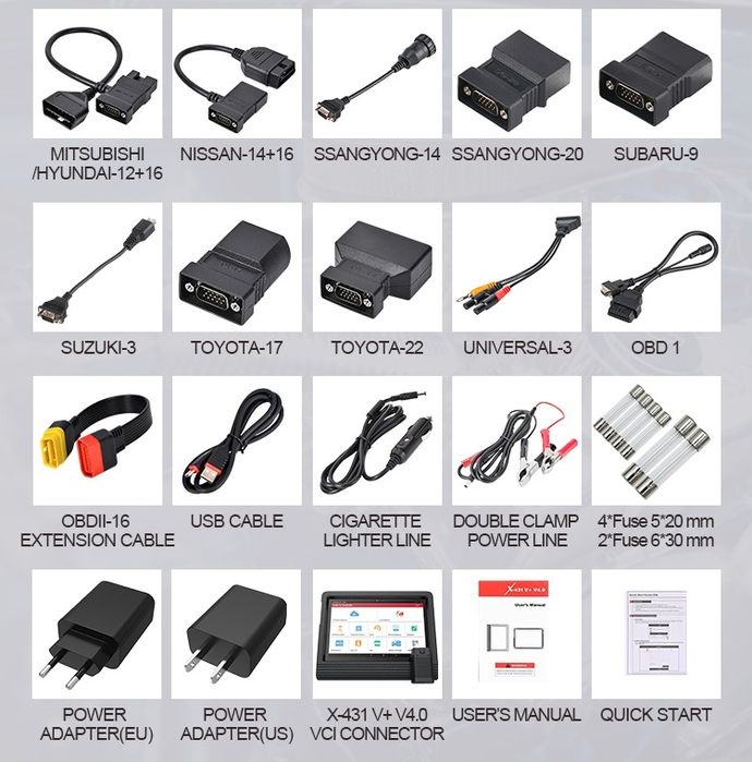 LAUNCH X431 V+ 4/64Gb 10.1", 2 ani update Original Tester auto multima