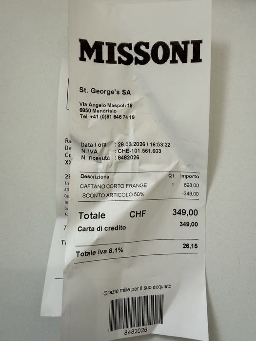 Наметало Missoni
