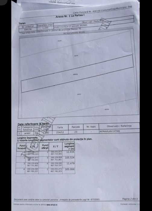 Teren intravilan (si in  rate) Cartierul nou zona  baza sportiva Sag
