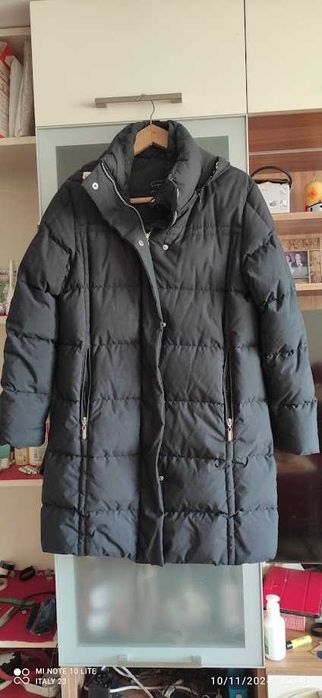 Дълго зимно дамско яке S/М,  черно