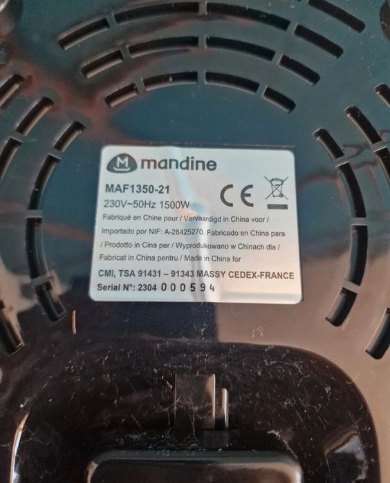 Air fryer mandine