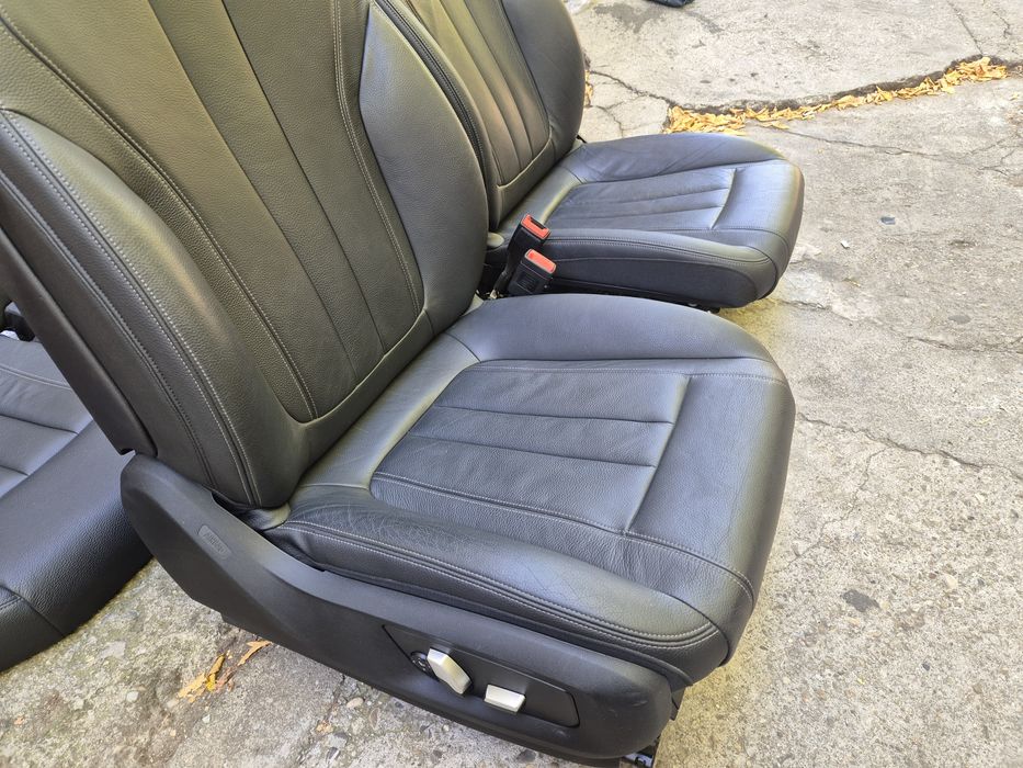 Interior piele neagra complet BMW G31 touring full electric cu memorii