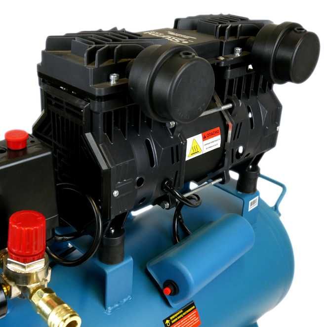 Компрессор безмасляный, поршневой, бесшумный 24л. 1,5кВт, 8бар, Защита