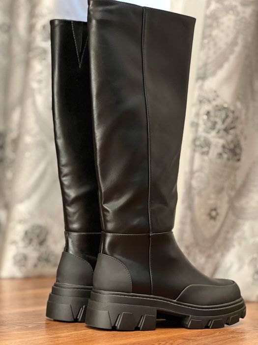 Cizme de damă negre până la genunchi, 37, noi - HEAD OVER HEELS