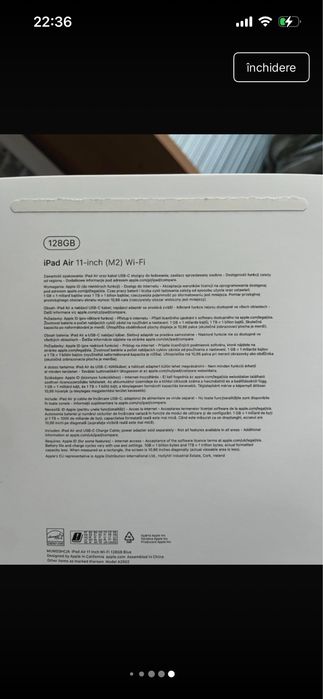 iPad Air 11 inchi 128GB