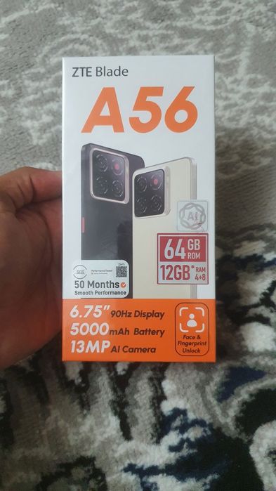 Yangi ochilmagan ZTE blade A56