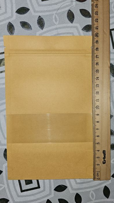 Пакет крафт зип лок 12х20 с окном