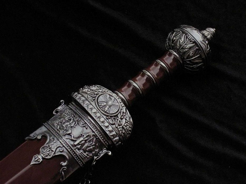 Gladius Гладиус Тежък Стоманен Римски Меч с ножница SPQR