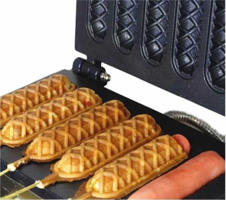 Професионален гофретник за Хот Дог и Корн Дог Don Gelato – Тефлон