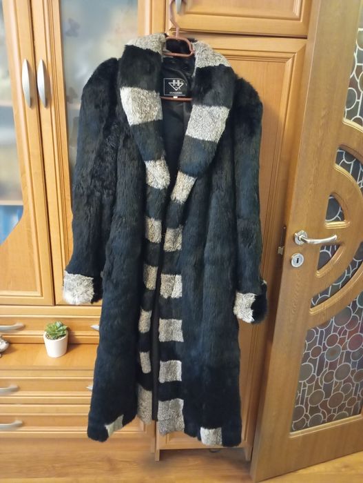 Palton blana doua culori