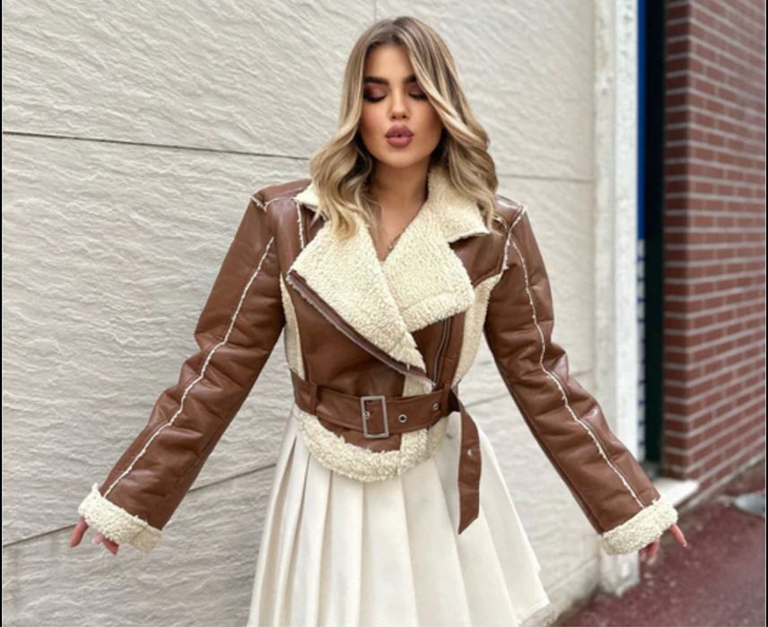 Кожено кафяво яке