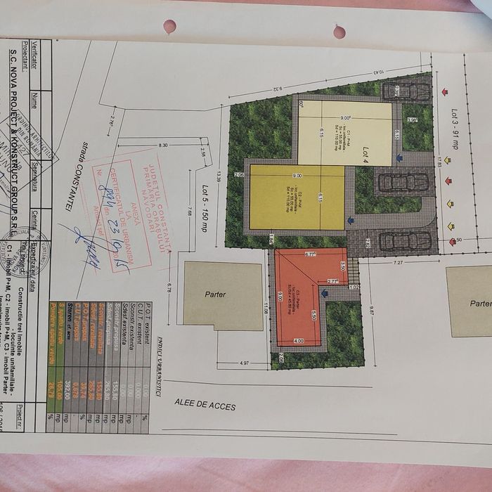 Teren intravilan,1211mp,desch generoasa 32,5m la str Teilor.pret 125€/