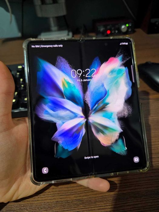 Samsung Galaxy Z Fold3 5G 256GB Phantom Green, Stare Impecabila, Cutie + Husa Cadou