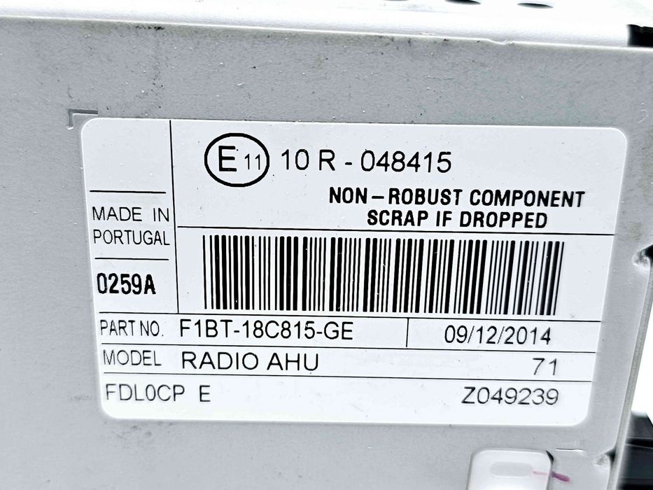 Radio CD Ford Transit Custom (TTF) [Fabr 2012-2016] F1BT-18C815-GE