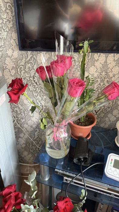 Продам живые  цветы розы