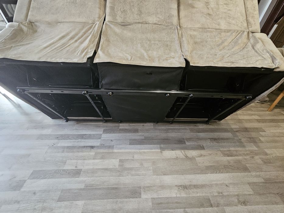 MOBEXPERT LOUIS XL Canapea 3 locuri, 2 reclinere, stofă. 2 seturi de huse.