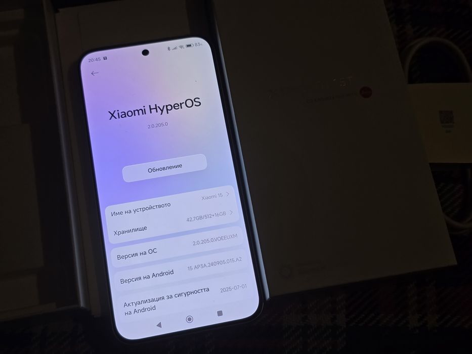 Телефон Xiaomi 15T  12GB  512GB  Перфектно състояние