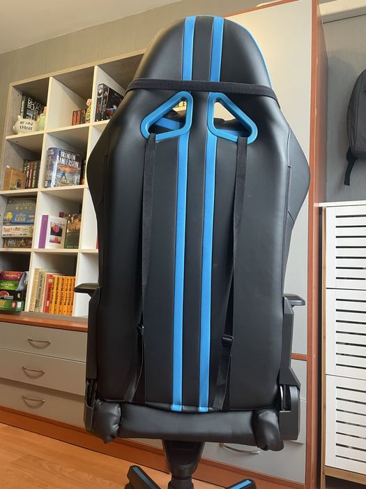 Гейминг стол DXRacer - Racing V2 OH/RV131/NB, черен/син