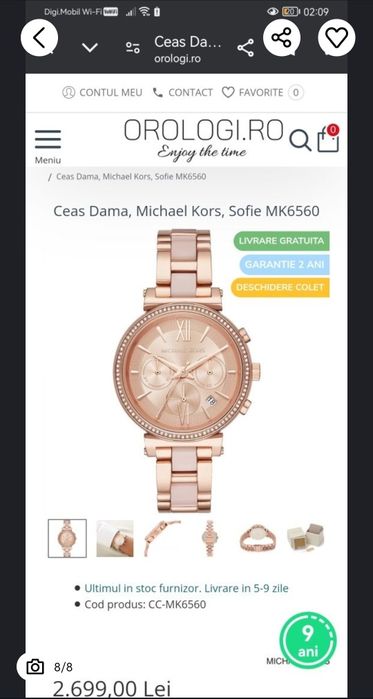 Ceas damă Michael Kors original MK 6560
