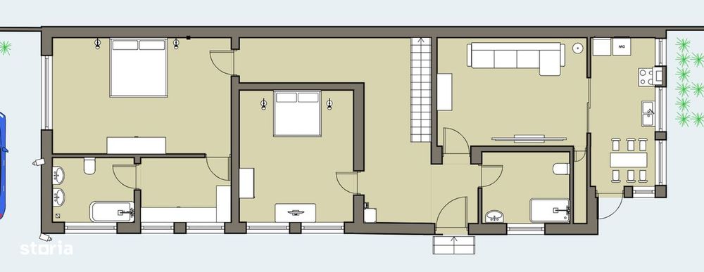 Casa + gradina the vanzare in zona semi-centrala Galati 462m2