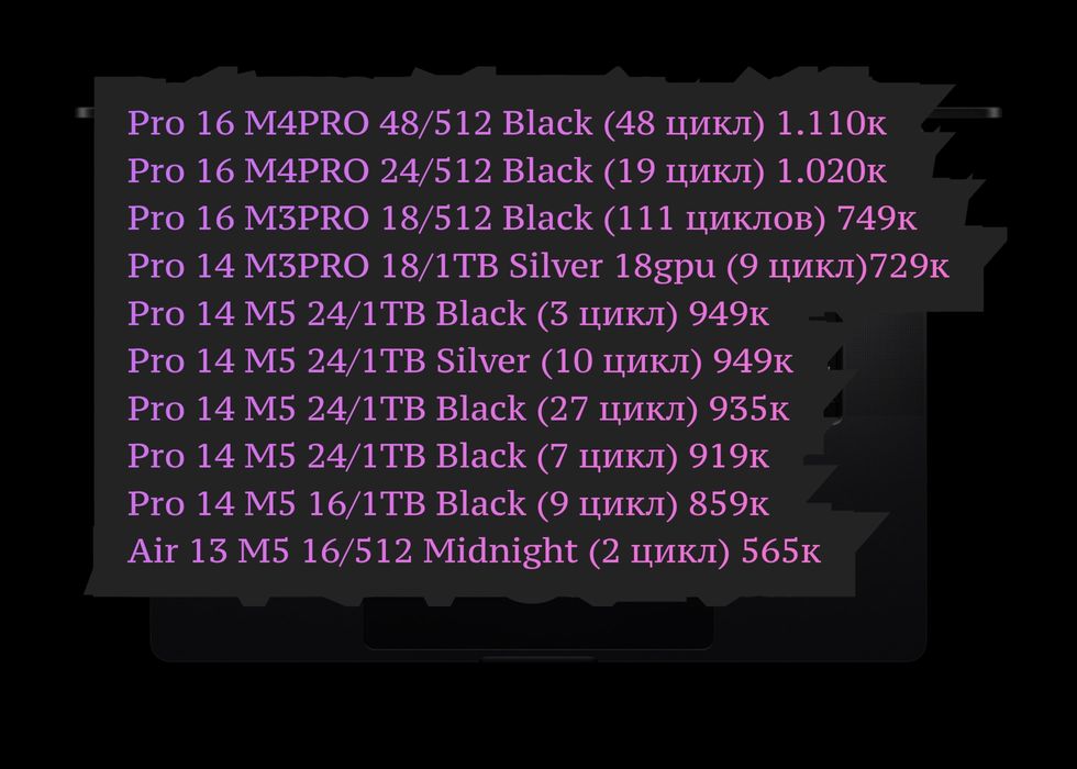 Macbook Air/Pro M3PRO M4PRO/M5/M5PRO