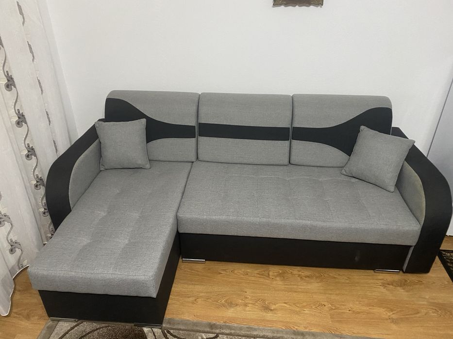 REZERVAT . Coltar extensibil, canapea extensibila cu lada depozitare