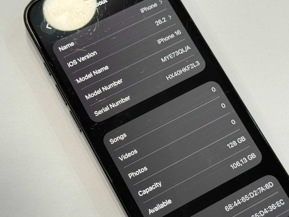 Apple iPhone 16 128GB- 100%BH