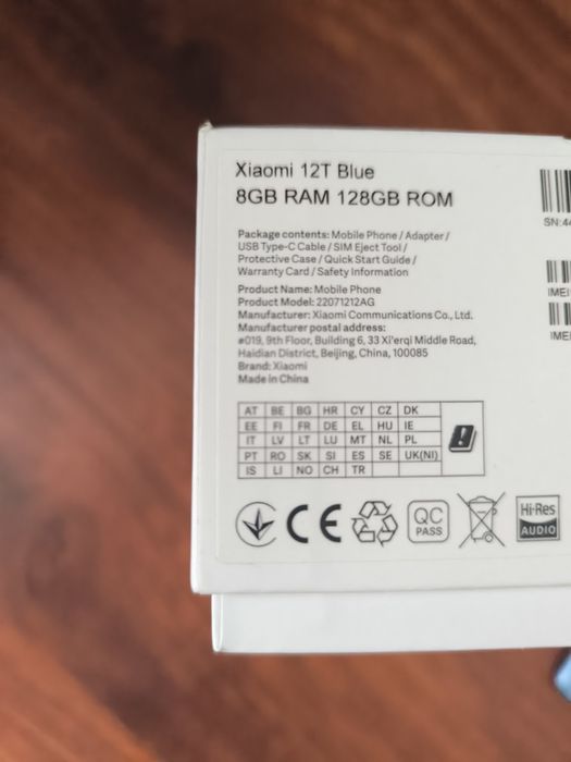 Xiaomi 12T , 128 Gb. двухсимочный