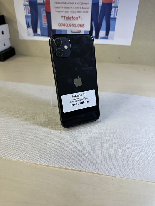 Iphone 11 / 64 gb / 100% baterie / folie sticla cadou