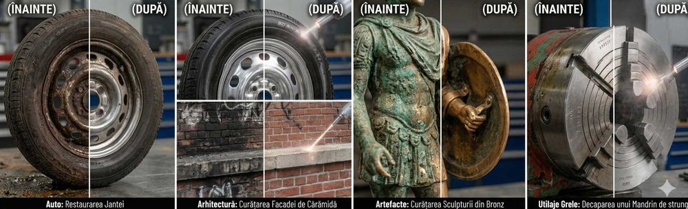 Curățare cu laser profesională – rugină, vopsea, grăsime, oxid