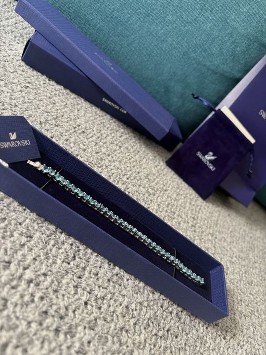 Bratara Swarovski Tennis Matrix Albastră