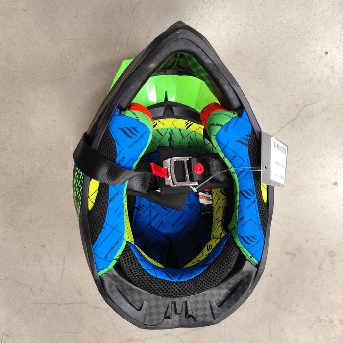 ПРОМОЦИЯ Мотокрос каска MT Falcon SYSTEM-FLUO GREEN - Код: 35274