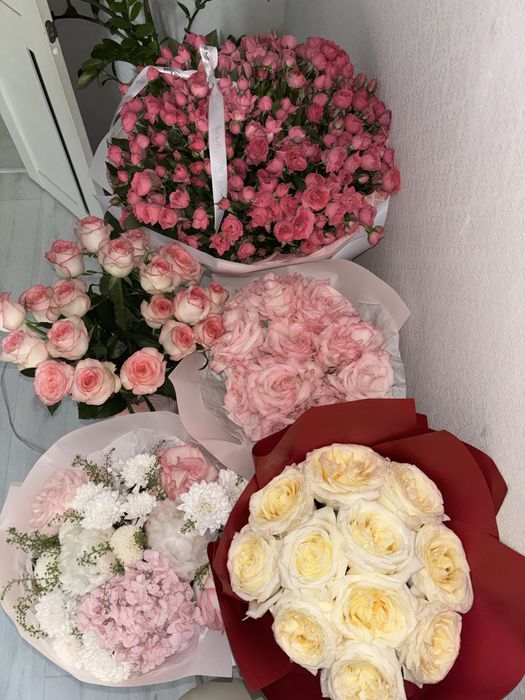 Готовые свежие букеты