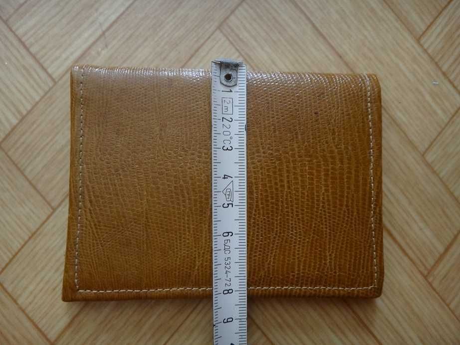 Антика - нов кожен портфейл/портмоне, соц, ретро, винтидж, старинен